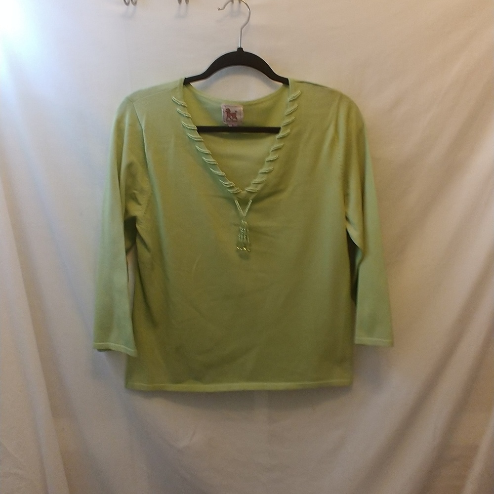 Pink Poodle women's top blouse Sz L